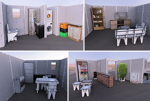 realistic furniture for modular shoot houses Trango