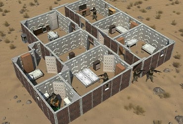 Modular Shoot House with furniture