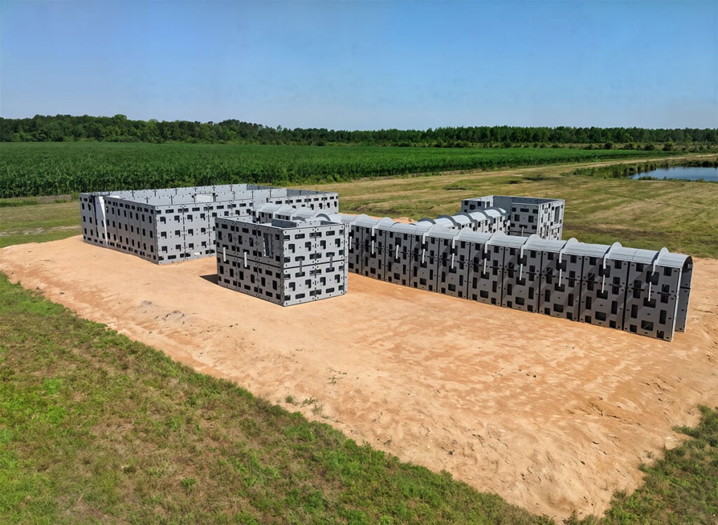 Combined modular tunnel and rooms system