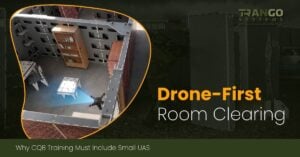 Drone-First Room Clearing in CQB Training