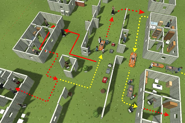 Casualty Movement and Evacuation with modular CQB environment