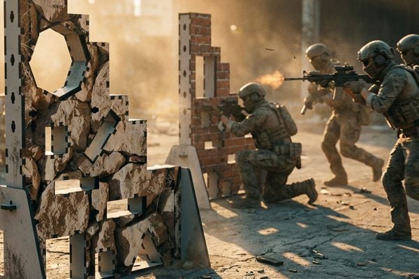 Shooting and tactical training with barricades